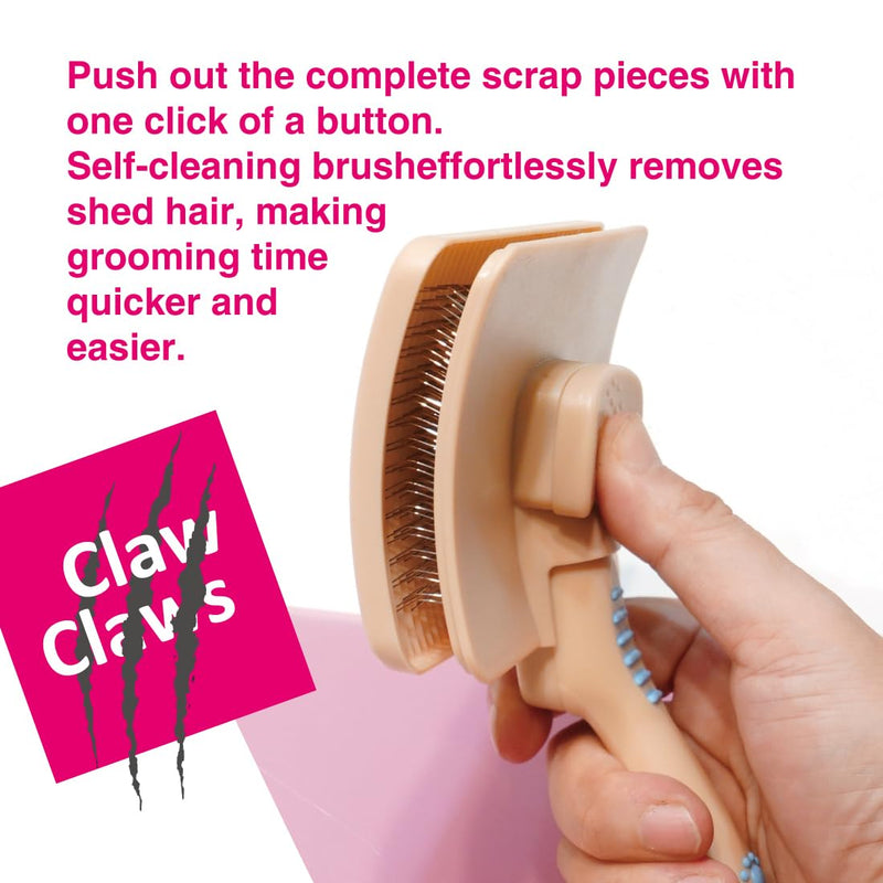 Pet Slicker Brush for Large Dogs, Plastic Handle, Gently Remove Tangled and Mats Hair, Pet Grooming Brush Tool, Sheepskin Wool Carders (8" Quick Cleaning) 8" Quick Cleaning - PawsPlanet Australia