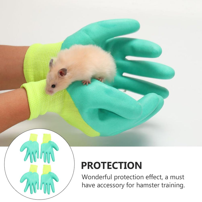 2 Pairs Hamster Gloves, Animals Glove to Handle Hamsters Hamster Bite Gloves Small Animal Handling Gloves Bite Gloves for Hamsters Rubber Pet Cat Gloves - PawsPlanet Australia