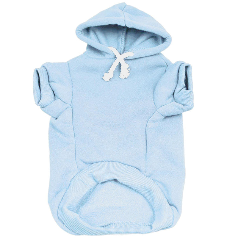 Soon to Be Big Brother Dog Hoodie Fleece Lined Pullover Sweatshirt with Leash Hole (Baby Blue, Small 52) Baby Blue - PawsPlanet Australia