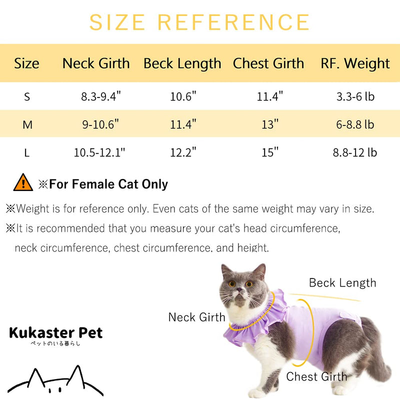 Cat Recovery Suit for Abdominal Wounds and Skin Diseases,Breathable Surgical Recovery Shirt After Surgery Wear Anti Licking Wounds,E-Collar Alternative for Female Cats Kitten(RSC01-orange-m) Medium orange - PawsPlanet Australia