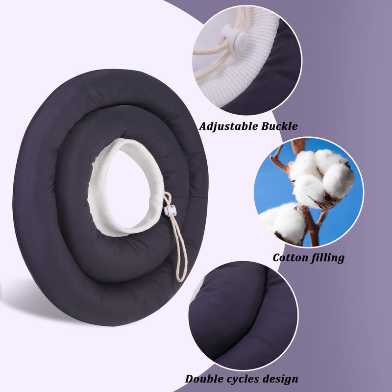 IDOMIK Dog Recovery Collar, Waterproof Soft Pet Recovery Cone After Surgery, Comfy Protective Elizabeth Collar Adjustable Neck Donut for Dogs Cats, Safe Alternative Collar Anti-Licking Biting Wounds XX-Large Grey - PawsPlanet Australia