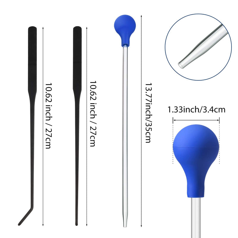 Weewooday 3 Pieces Axolotl Tank Accessories, Extra Long Tweezers for Aquarium, Coral Feeder Long Syringe, Fish Feeding Tongs Tweezers for Reef Roids Aquatic Plant Spider Snake Lizard - PawsPlanet Australia