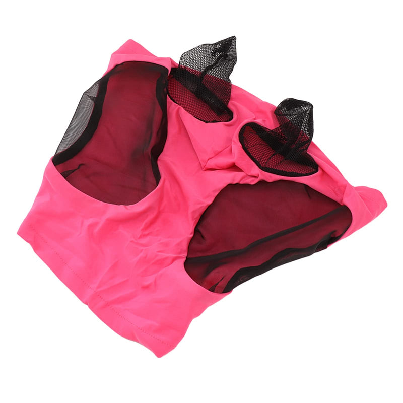 Fdit Horse Fly Mask with Long Nose and Ears, All Around Protection, Size Arab, Cob, Small Quarter Horse, Breathable (Rose Red) - PawsPlanet Australia