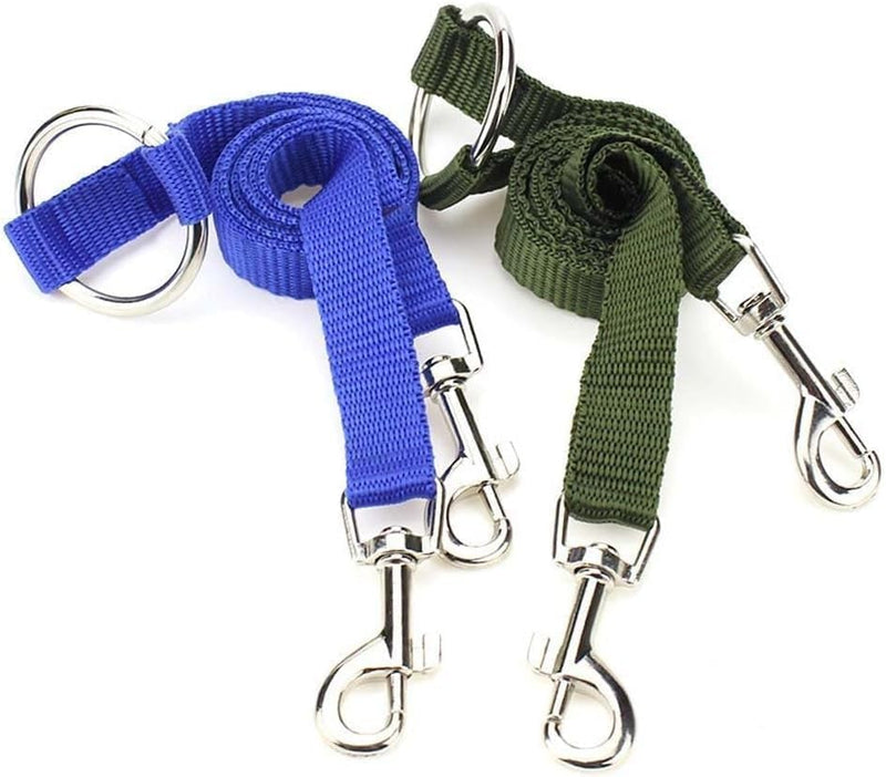 Black Double Dog Leash Lead, Adjustable Two Dog Leash Pet Traction Rope with D Coupler N Lead Collars, Harnesses and Leashes Dog Double Leashes for Pet Supplies - PawsPlanet Australia