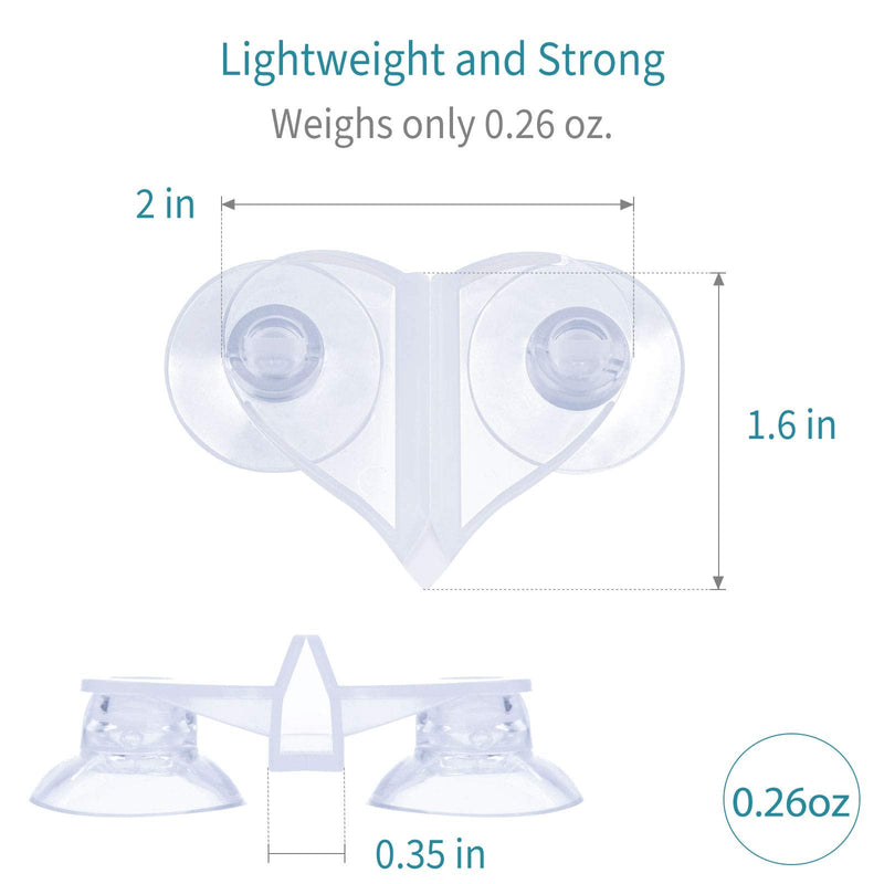 Pawfly 6 Pack Aquarium Divider Clip with Suction Cup Heart Shaped Clear Plastic Isolation Holder for Fish Tank