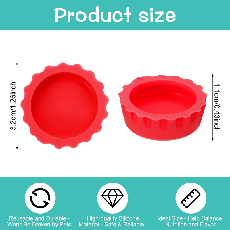 7 Pack Crested Gecko Food Dish Reusable Small Crested Gecko Food Cups Water Feeding Cup Bowl Colorful Silicone Reptile Feeding Cups for Tortoise, Small Pet and Crab - PawsPlanet Australia