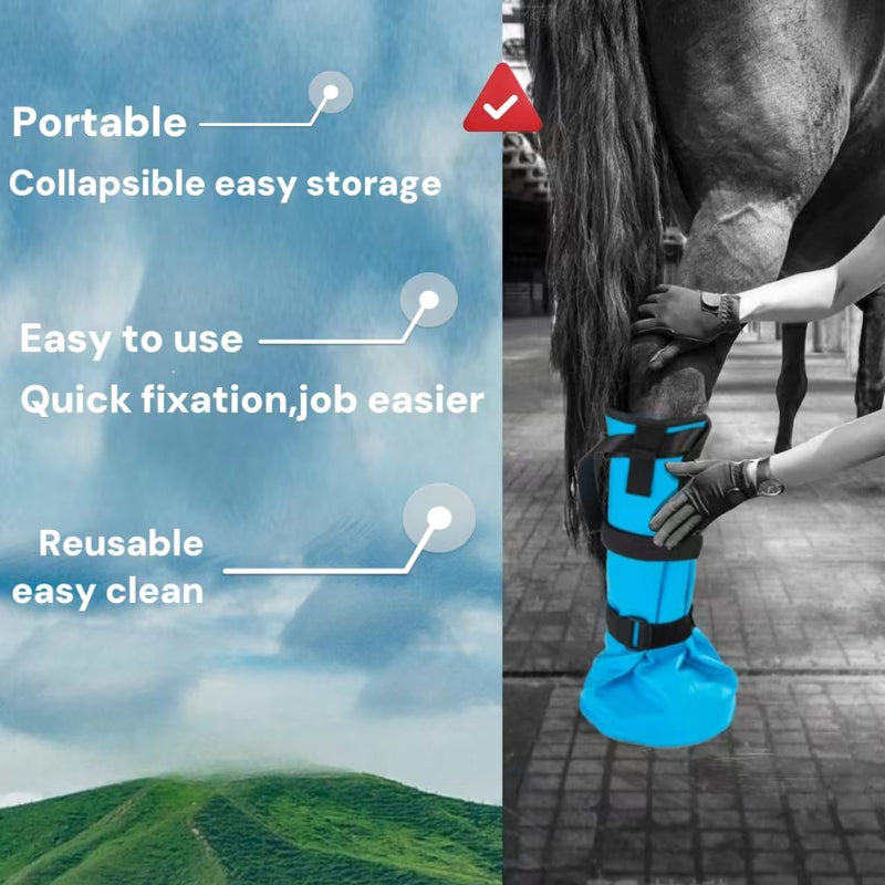 Easy Use Hoof Soaking Boot for Horses?Horse hoof Boots,Horse Soaker Bag, Hooves Care Treatment Bucket, hoof Boots for Horses ??? 1 - PawsPlanet Australia