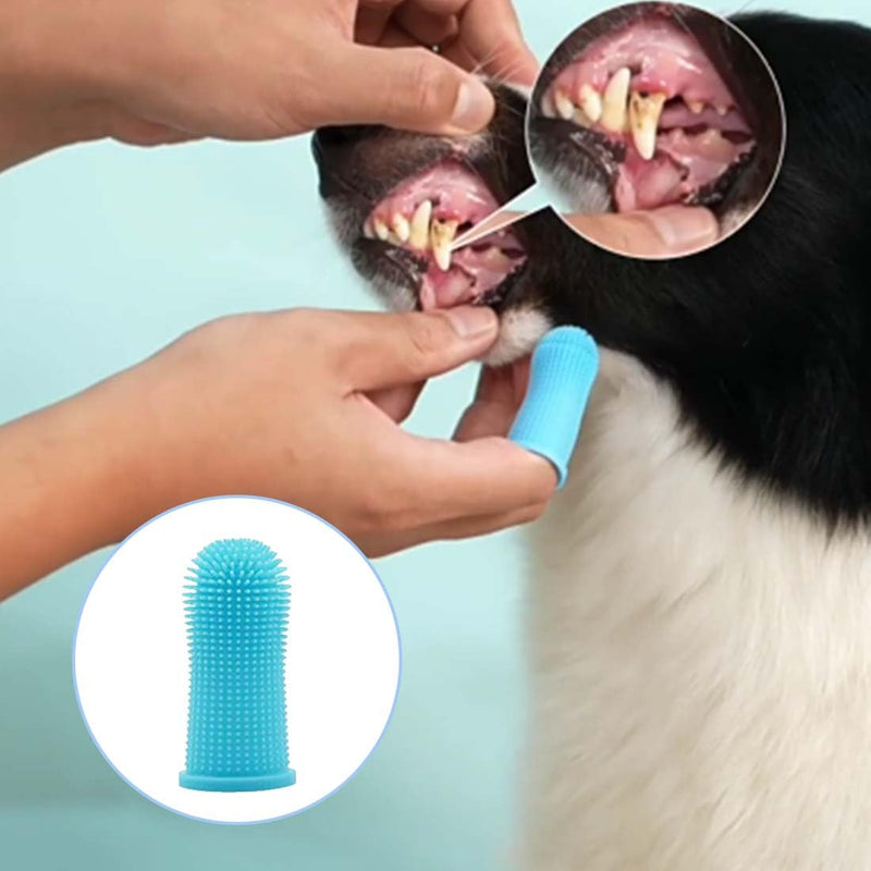 SULIUDAJI Pack of 6 Dog Toothbrush, Dog Toothbrush, Fingerling, Reusable, Round Pets Teeth Cleaning, Silicone Toothbrush for Dogs, Cats, Dental Care, Dog Toothbrush for Small Large Dogs