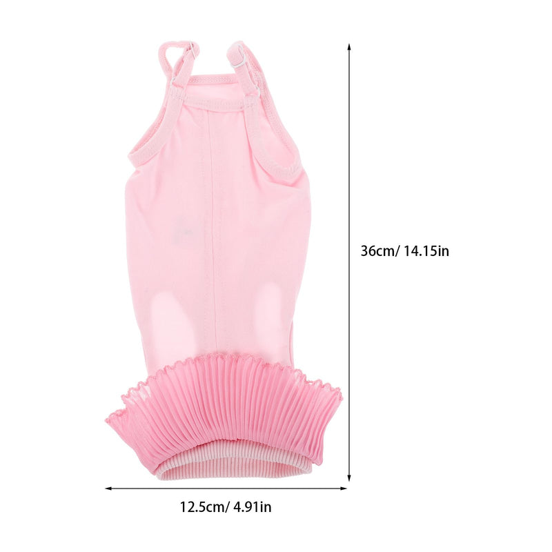 Beavorty Breathable Size S Modal Cat Recovery Suit for Postoperative Care and Comfort Pink Surgical Clothing for Kittens Neutering