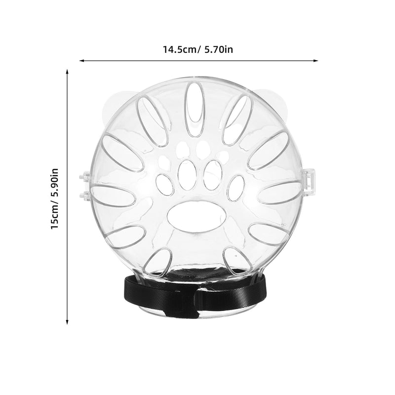 ABOOFAN See-Through Helmet Cat Bite Protection with Rounded Design and Wear-Resistant Transparent 7cm Neck Circumference for Everyday Protection
