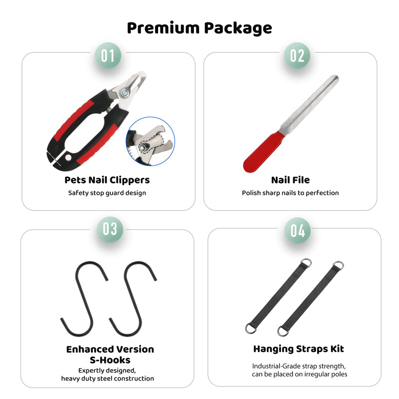 Guzekier Pet Dog Grooming Hammock Harness for Cats & Dogs, Dog Sling for Grooming, Dog Hammock Restraint Bag with Nail Clippers/Trimmer, Nail File, Pet Comb,Ear/Eye Care - PawsPlanet Australia