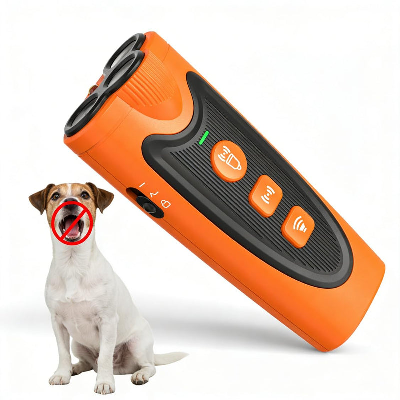 3X Ultrasonic Dog Bark Deterrent, 6 Training Modes, 23FT Range, 30-Day Battery, Rechargeable & Humane Anti-Barking Device for Indoor & Outdoor