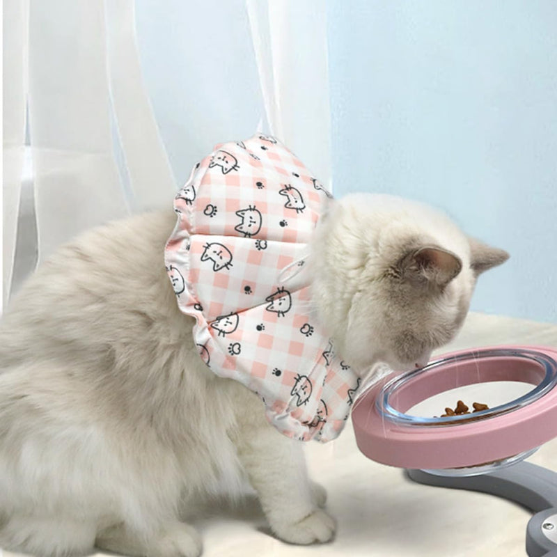Gadpiparty Neck Circle for Cats and Dogs, Adjustable Conical Neck Collar Made of Breathable Sponge and Waterproof Material, Protection for Skin Irritations and After Surgery