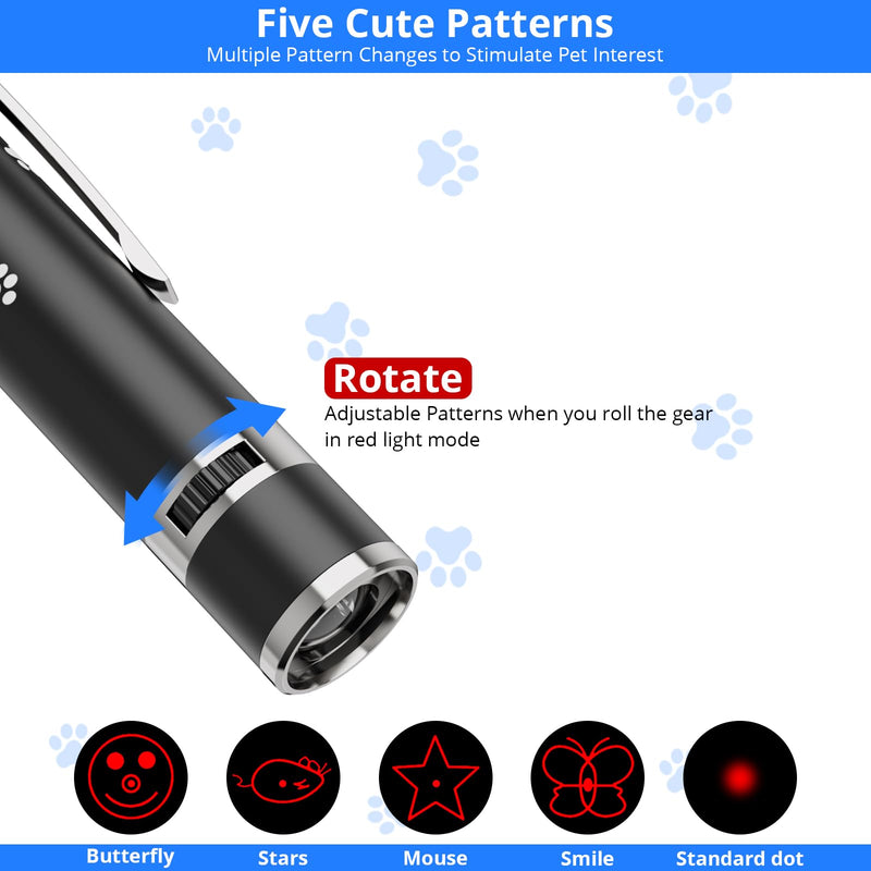 Cat Toy, Cat Toys for Indoor Cats, Long Range 7 Adjustable Patterns for Cats and Dogs, Interactive Red Cat Chase Light for Fun, Exercise and Training - USB Rechargeable 1 pcs - PawsPlanet Australia