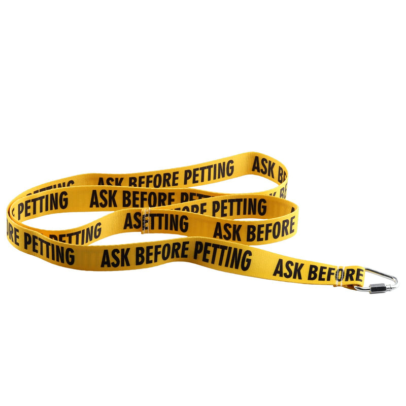 JXGZSO Ask Before Petting/Ask to Pet Nervous Yellow Dog Lead Nervous Shy Rescue Dog Gift (Ask Before Pet Leashes) Ask Before Pet Leashes - PawsPlanet Australia