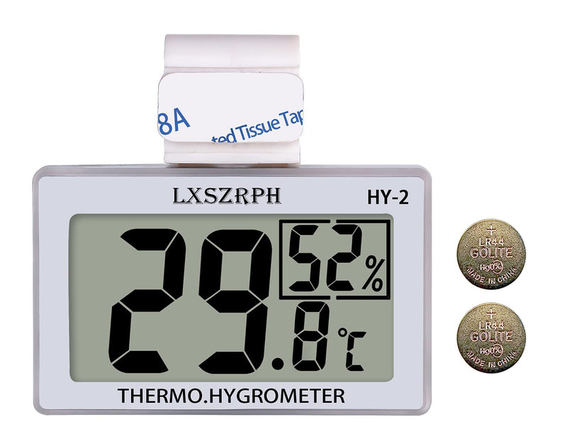Reptile Hygrometer Thermometer LCD Display Digital Reptile Tank Hygrometer Thermometer with Hook Temperature Humidity Meter Gauge for Reptile Tanks, Terrariums, Vivarium (4 packs) 4 packs - PawsPlanet Australia