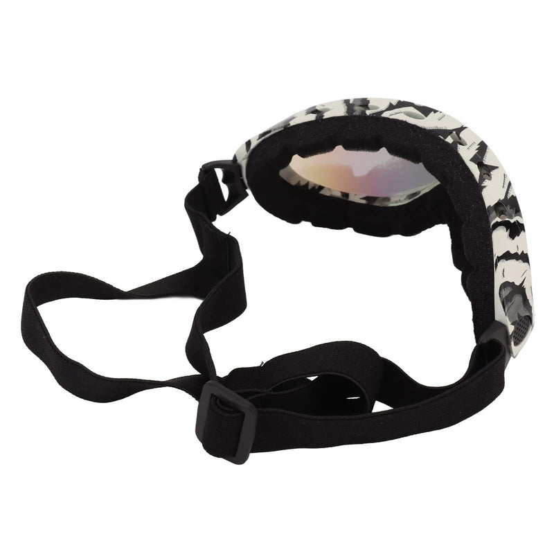 Dog Sunglasses Dog Goggles, UV Protection Wind Protection Dust Protection Fog Protection Pet Glasses Eye Wear Protection with Adjustable Strap for Medium or Large Dog (Zebra Frame) - PawsPlanet Australia