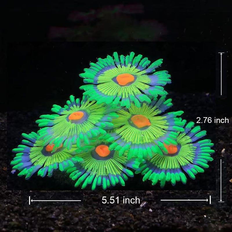 Glowing Effect Fish Tank Aquarium Decorations, Artificial Silicone Plants Ornaments for Fish Tank Landscape Decor Glow in The Dark Soft Anemone for Small Fish Bowl Decor Green - PawsPlanet Australia