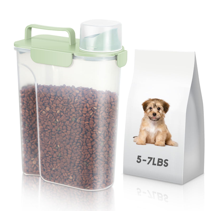 5-10Lbs Dog Food Storage Container with Upgraded Large Nozzle BPA-free, 4 Snap Seals Plastic Pet Food Storage Container with Handles are Easy to Clean and Carry - PawsPlanet Australia