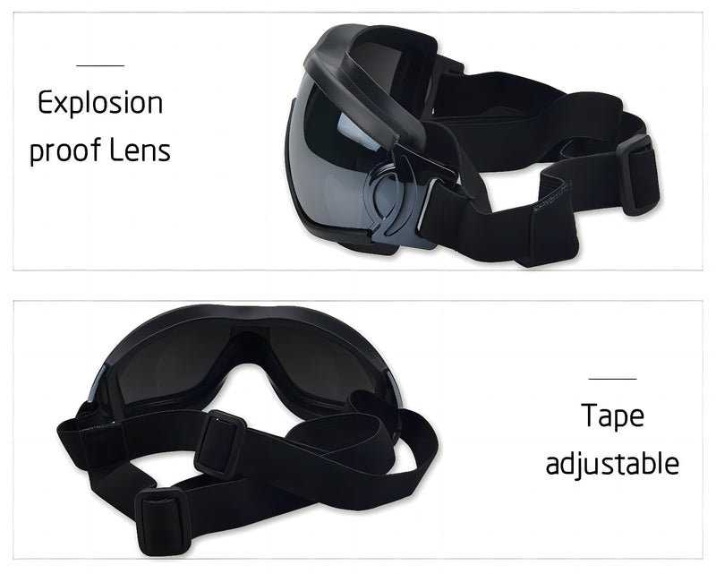 SANPLMG Dog Soft Cute Sunglasses,Pet Goggles,Flexible Frame,Wind Proof,Dust Proof,Eye Protection,with Adjustable Straps,for Medium Dogs,for Long Snout Dogs Cycling,Ski,Motorcycle (1 Pack) (Black/red) Black/red - PawsPlanet Australia