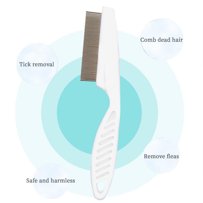 Pet Grooming Comb for Cats & Dogs Removing Tangles and Knots Removes Tangles Knots Stainless Steel Pins Tear Stain Removal - PawsPlanet Australia