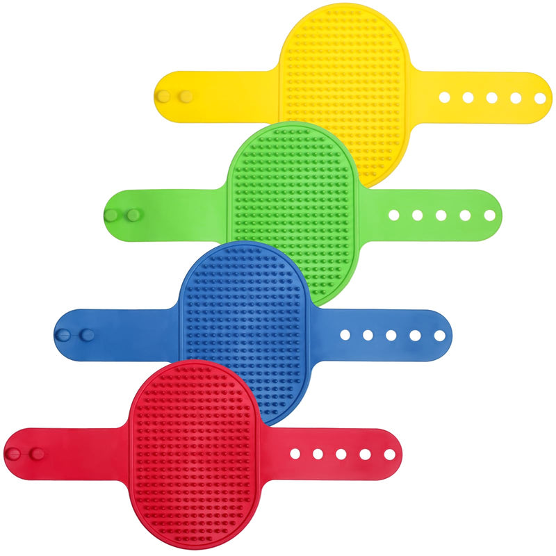 4 Pcs Cat Face Scratcher Silicone Grooming Strap Pad Cat Self Groomer Brushes Rubber Cats Massager for Indoor Climbing Frames Table Leg Cats Face Scratcher Adjustable - PawsPlanet Australia