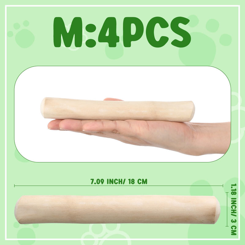 4 Pieces Coffee Wood Stick for Dogs Healthy Dog Chew Sticks Long Lasting Wood Chews for Dogs Natural Wood Bones for Dogs Wooden Aggressive Chewers for Dogs for Pet Dog Teeth Training - PawsPlanet Australia