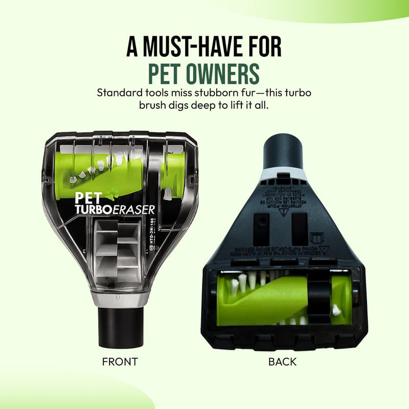 Upgraded Replacement Pet Hair Removal Turbo Brush Vacuum Tool, For Bissell Vacuum Cleaners - Pet Hair Vacuum Attachment - TurboEraser