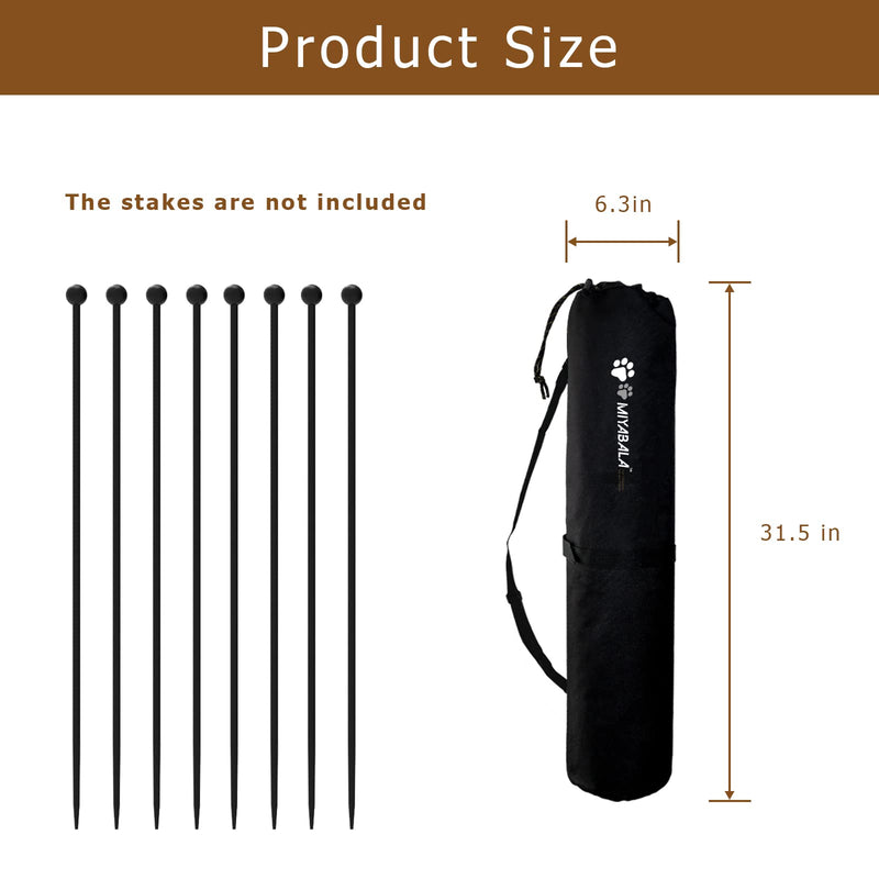 Dog Playpen Stakes Storage Bag, Pen Fence Poles Organizer Bag with Carrying Strap, Suitable for All Dog Pens (24 Inches) 24INCH