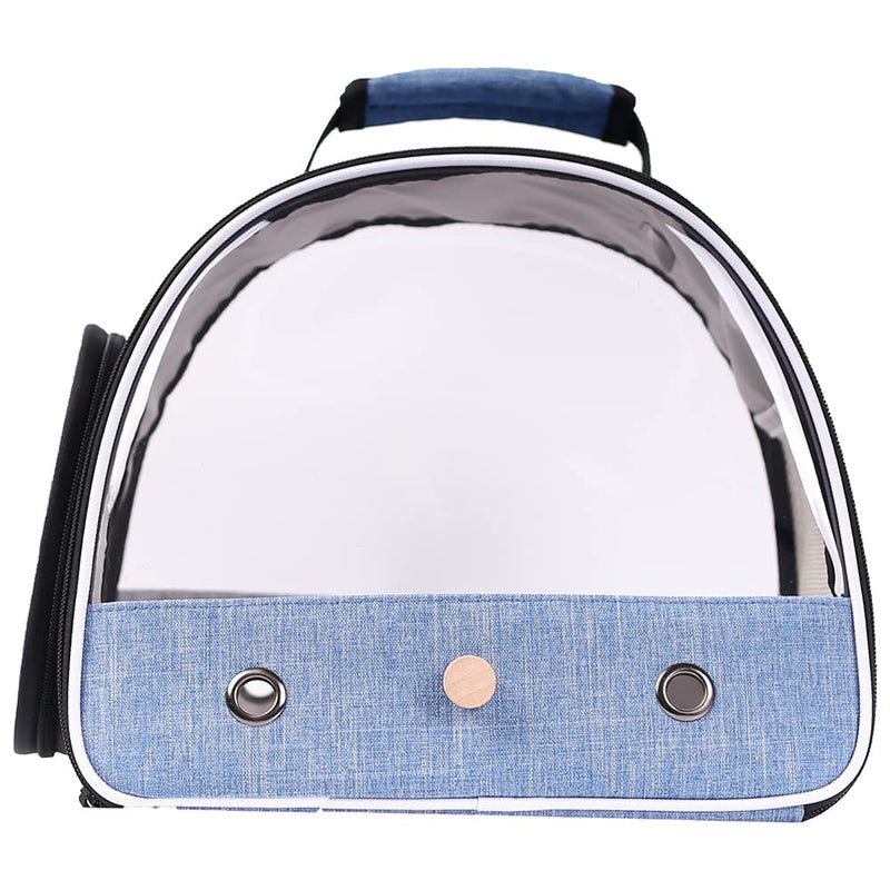 Small Bird Travel Carrier, Portable Bird Travel Carrier for Parakeet, Parrot, Budgie, Guinea Pig, Bearded Dragon Reptile Carrier for Hiking Vet Visit Bicycle Ride (Blue) Blue Clear Window - PawsPlanet Australia