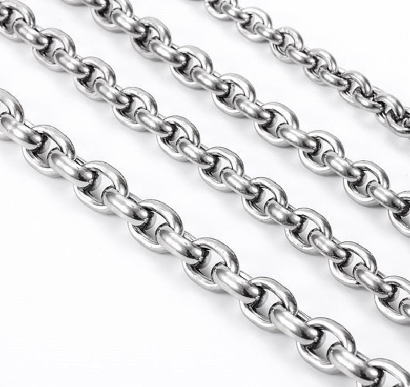 Dog Choker Collar Slip Chain,Stainless Steel Collar for Medium and Large Dogs Heavy Duty,Dog Training Metal Necklace,Silver Hardware (4.0mm,19inch) 4.0mm,19inch - PawsPlanet Australia