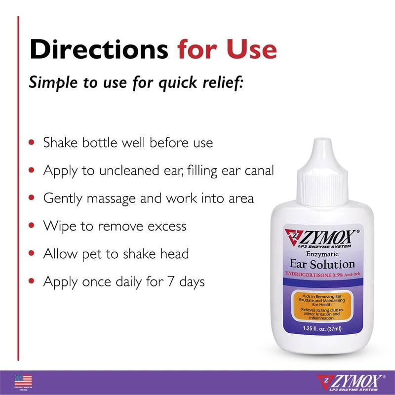 Zymox Enzymatic Ear Solution for Dogs and Cats, Ear Wipes, & Ear Cleanser - Product Bundle - for Dirty, Waxy, Smelly Ears and to Soothe Ear Infections - PawsPlanet Australia