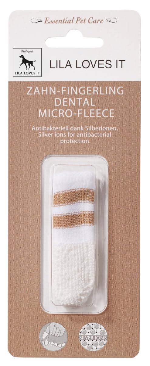 LILA LOVES IT Toothbrush for Dogs - Practical Dental Micro Fleece Made of Micro-Fleece, Dental Care for Dogs, Gentle on Gums, Dental Micro Fleece