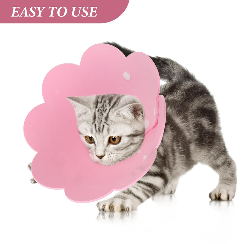 POPETPOP Adjustable Cat Neck Brace for Wound Healing Made of Breathable Material with Anti-Leak Protection for Cats After Surgery and Care