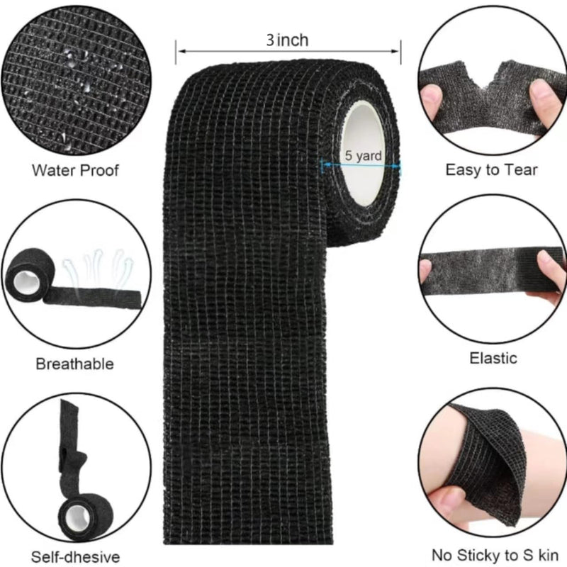 24 Pack Horse Hoof Tape with 8 Rolls of Vet Wrap, Strong Sticky Wraps, Magic Cushion Hoof Packing, Thrush Treatment for Horses, Horse Supplies for Real Horses 24 Pcs with 8 Wrap - PawsPlanet Australia