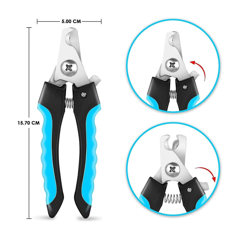 5-in-1 Pet Grooming Kit: Deshedding Rake, Nail Clipper, Grooming Gloves & Massage Brush for Dogs and Cats (Nail Clipper Set) Nail Clipper Set - PawsPlanet Australia