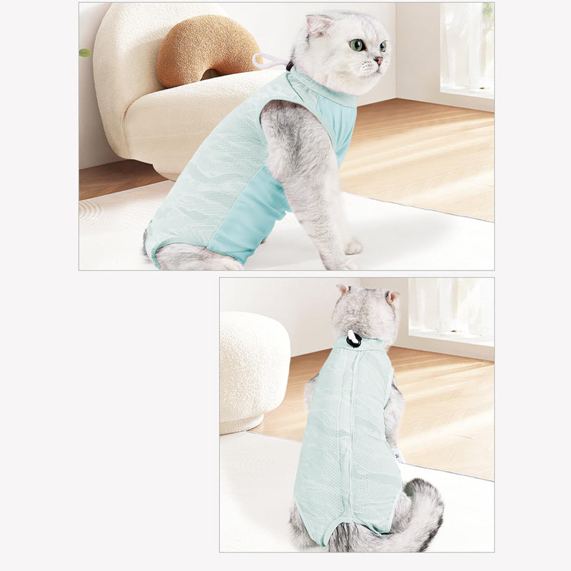 Cat recovery suit, breathable kitten bodysuit for post-surgery and spa care, anti-lick abdominal wound, protective suit for the prevention of skin diseases DS