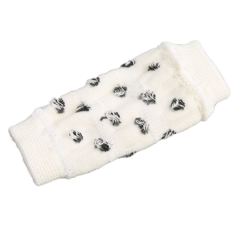 BAOFUYA 4Pcs Dog Leg Warmers, Cute Polka Dot Dog Elbow Protector Knitted Pet Leg Warmers Elastic Pet Leg Hock Protectors for Cold Weather L