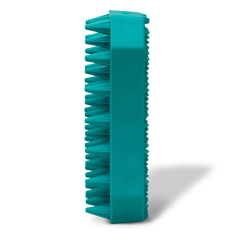 Nature's Specialties Waterproof Dog Bath Brush, Wet or Dry Coats, Grooming and Massage Rubber Comb for Dogs, Strong Grooming Rubber Bath Brush, Scrubber for Shower Bathing, Green - PawsPlanet Australia