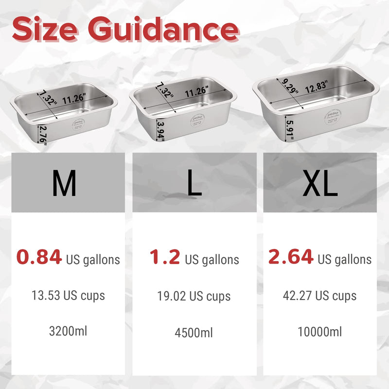1.2 Gallon Large Dog Water Bowl, Human Grade Stainless Steel, for Large & Extra Large Sized Dogs - Silver Classic 1.2 gallon - PawsPlanet Australia