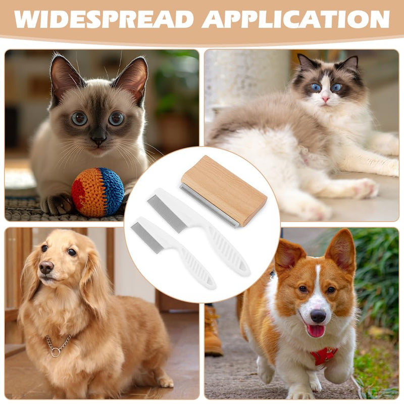 3pcs/pack Dog Brush for Shedding, Cat Brushes/Dog Brush Pet Hair Removal Tool with 2 Dematting Combs for Dogs, Cats, Horses, Painlessly Remove Grooming Supplies for Short & Long Hair, Fur & Dirt 3pcs/pack