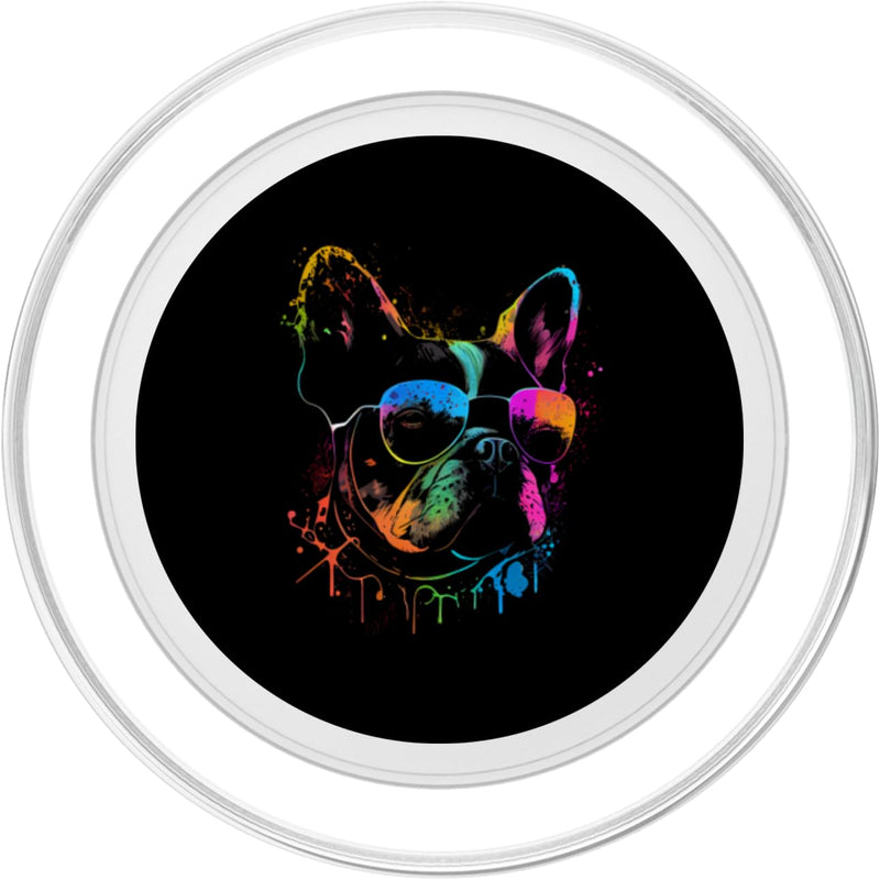 Frenchie sunglasses walking pet dogs fan PopSockets PopGrip for MagSafe Magnetic PopGrip - PawsPlanet Australia
