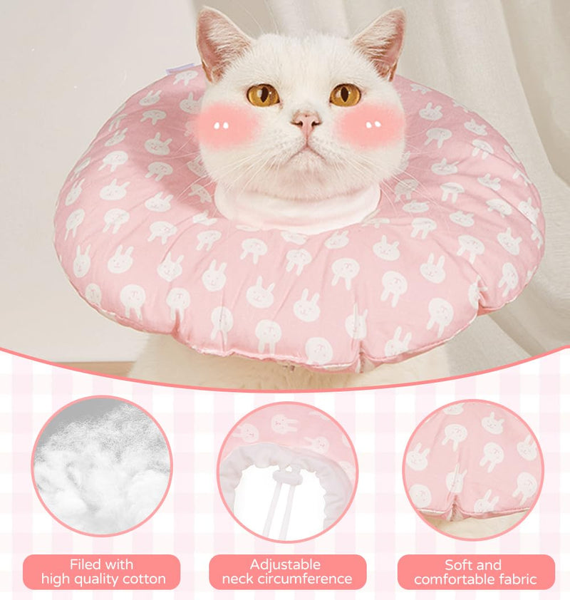 Inflatable Cone Collar for Cats After Surgery,Soft & Alternative Cat Cone,Anti-Lick Wound Elizabethan,Comfortable E Collar（seafloor-xs） seafloor XS