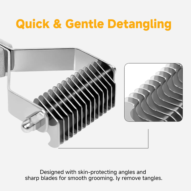 Cat Comb for Shedding,Deshedding Dog Brush,Deshedding Comb for Dog and Cat,Cat and Dog Comb,Cat Dematting Tool, Dog Combs for Grooming Matting,Undercoat Brush for Cats,Undercoat rake Medium