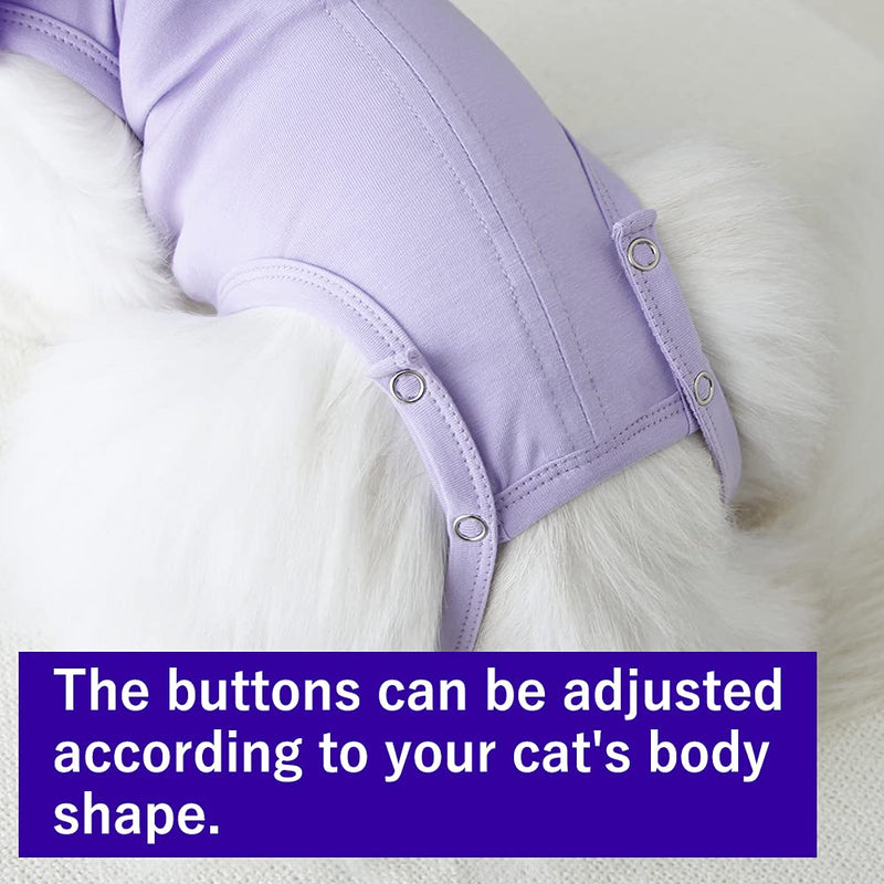 Cat Recovery Suit for Abdominal Wounds and Skin Diseases,Breathable Surgical Recovery Shirt After Surgery Wear Anti Licking Wounds,E-Collar Alternative for Female Cats Kitten(RSC01-blue-m) blue M