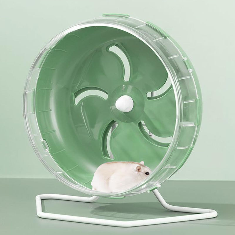 Jeeone Silent Hamster Wheel 7 inch, Hamster Exercise Wheel, Height-Adjustable Hamster Wheel Cage Accessories, Hamster Running Toys Small Animals Exercise Wheels, for Hamster (Green) Green - PawsPlanet Australia