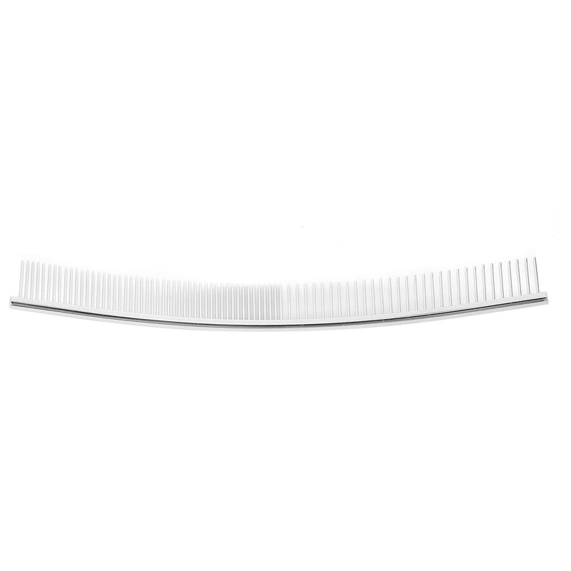 Premium Dogs Curved Comb, Stainless Steel Pet Grooming Tool, Half Thin Half Dense Design, Opening Knot Comb with Hairs Removal Brush, Optimal for Pet Care
