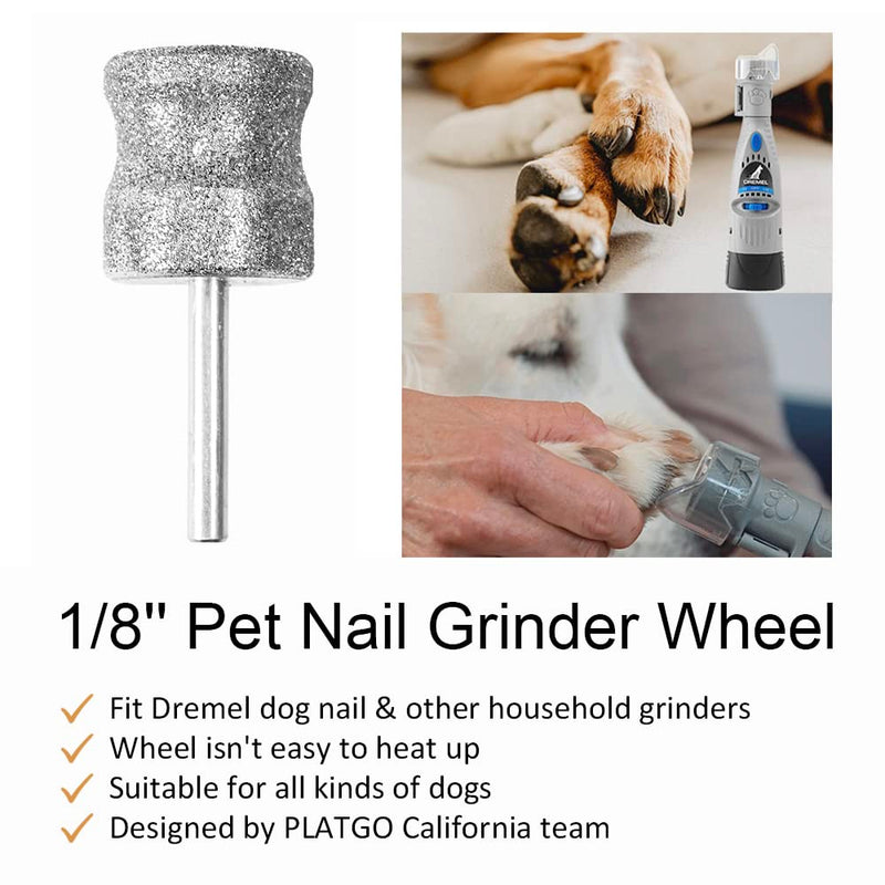 Diamond Dog Nail Grinder for Dremel, Diamond Bit for Big Dog&Pets Nail Care, 1/8'' Nail Dremel Tool for Dogs, for Animals Nail Care & Home Grinder Tools Jumbo 1P-80# - PawsPlanet Australia
