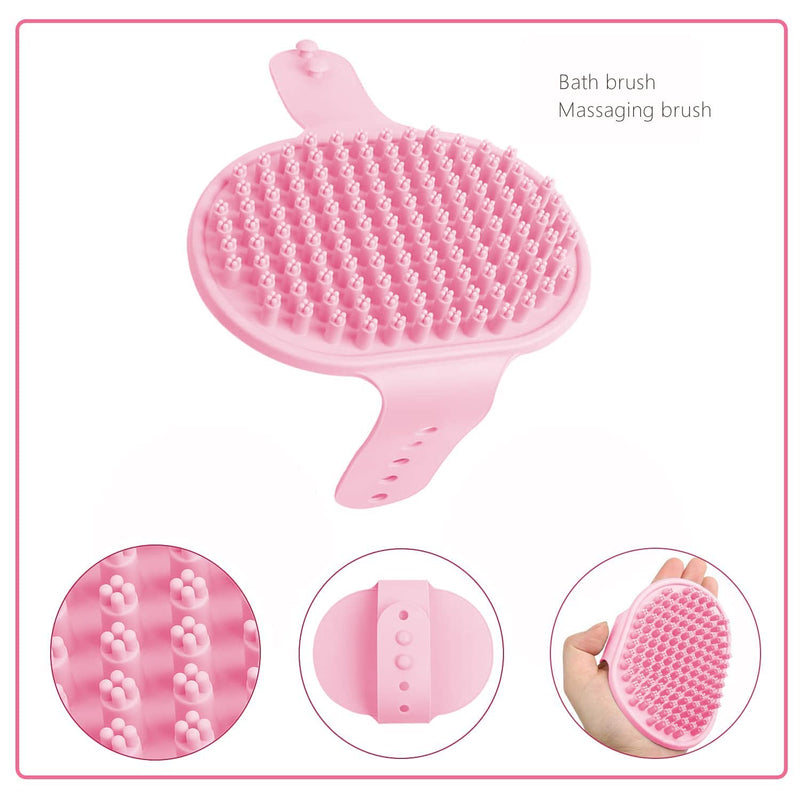Small Animal Pet Grooming Kit Pet Shedding Slicker Brush, Bath Massage Glove, Pet Grooming Comb, Nail Clipper Trimmer Rabbit, Puppy, Kitten, Guinea Pig, Hamster, Ferret (Pink), 6 Pc Set - PawsPlanet Australia