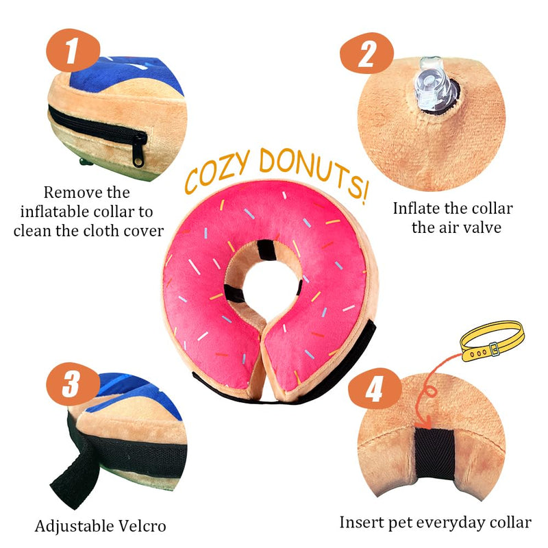 Dog Donut Collar,Dog Neck Recovery E Collar to Stop Licking Dog Recovery Collar Alternative After Surgery,Soft and Comfortable Large/Medium/Small Dogs and Cats Cone Rose Medium - PawsPlanet Australia